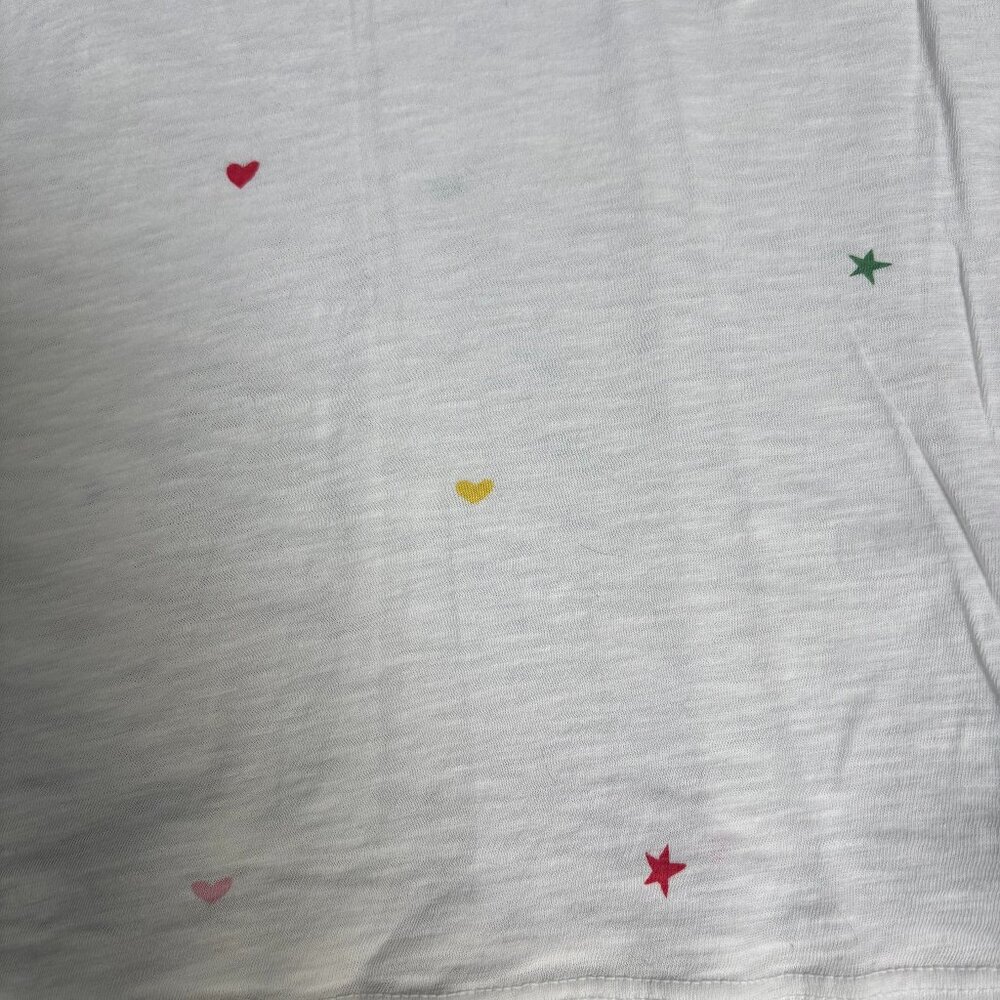 Sundry Multicolor Hearts & Stars Vintage Crewneck Short Sleeve Tee White 1/Small - Picture 3 of 8